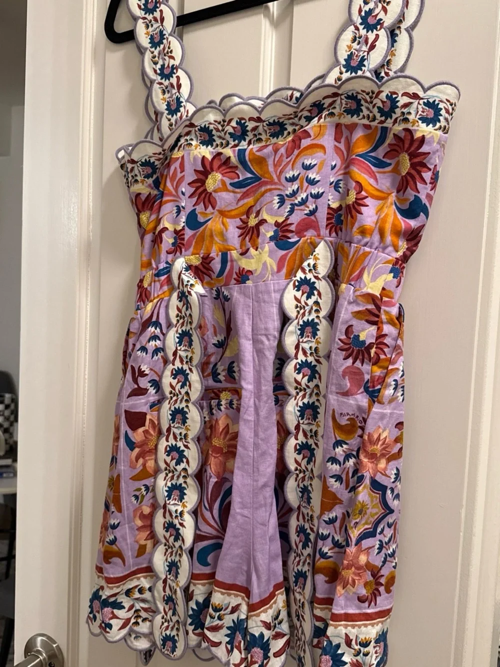 FARM Rio Floral Print Top in Pink, Orange, Yellow, Blue - Picture 2 of 3